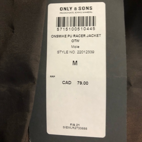 Only & Sons brown leather jacket - Picture 8 of 8